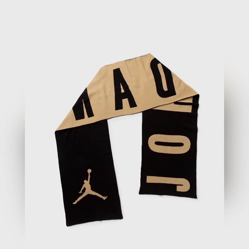 Nike Air Jordan Brand Oversized Luxury Scarf (Black/Beige/Hemp) NEW